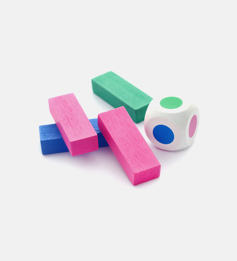 Colorful plastic square blocks