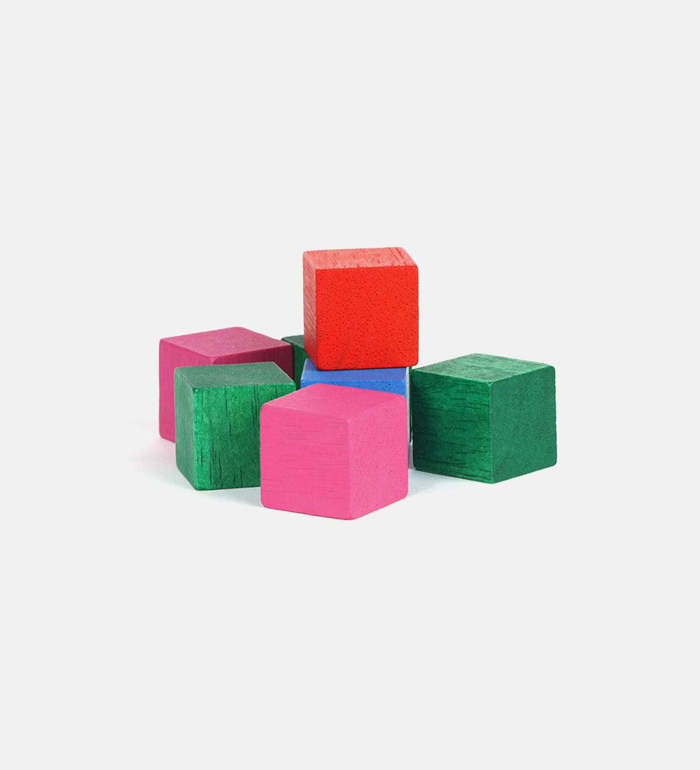 Colorful plastic square blocks