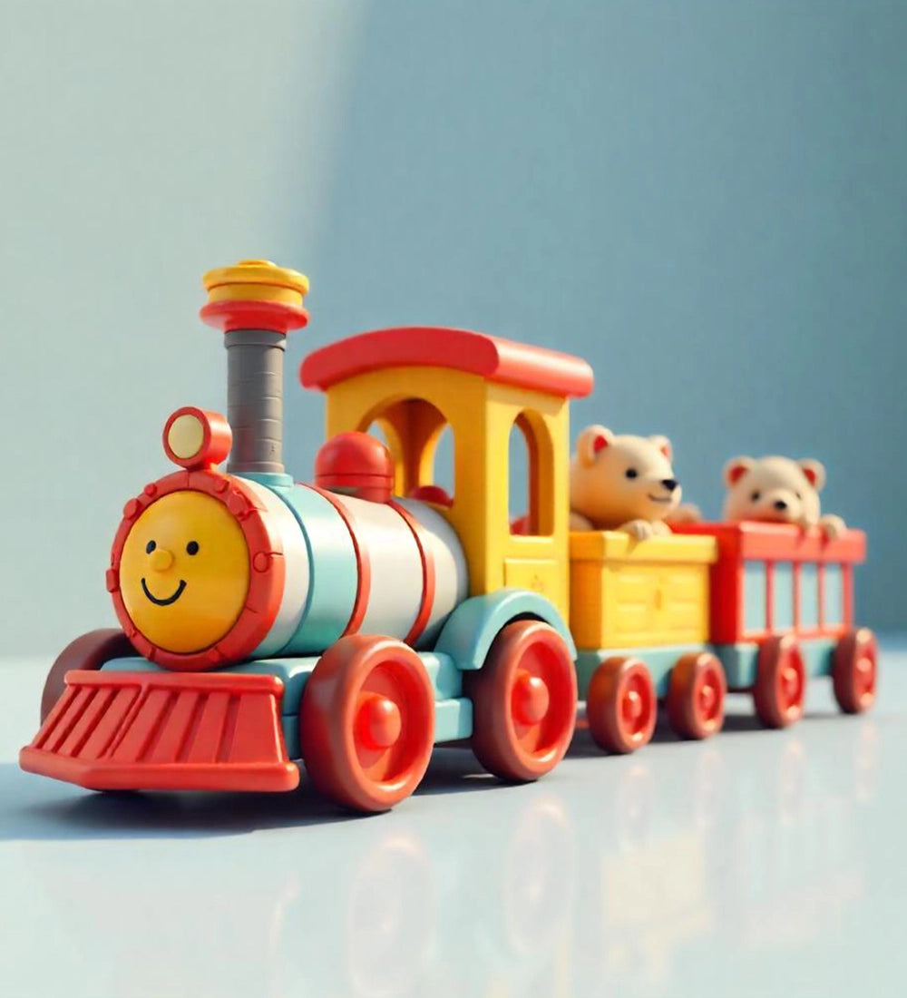 Bright color train set