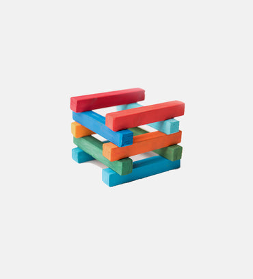 Colorful plastic square blocks