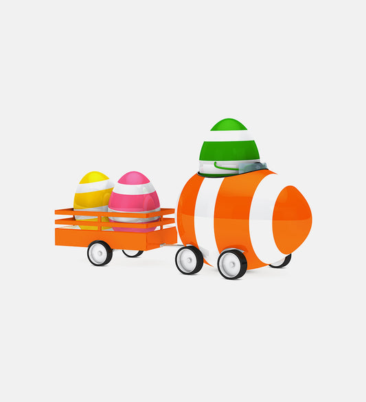 Easter egg figure with trailer