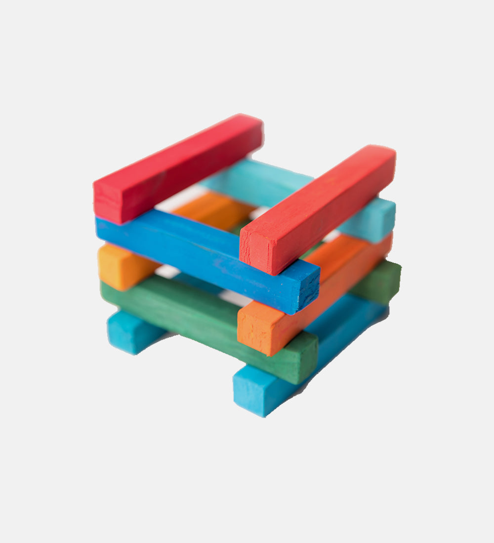 Colorful plastic square blocks