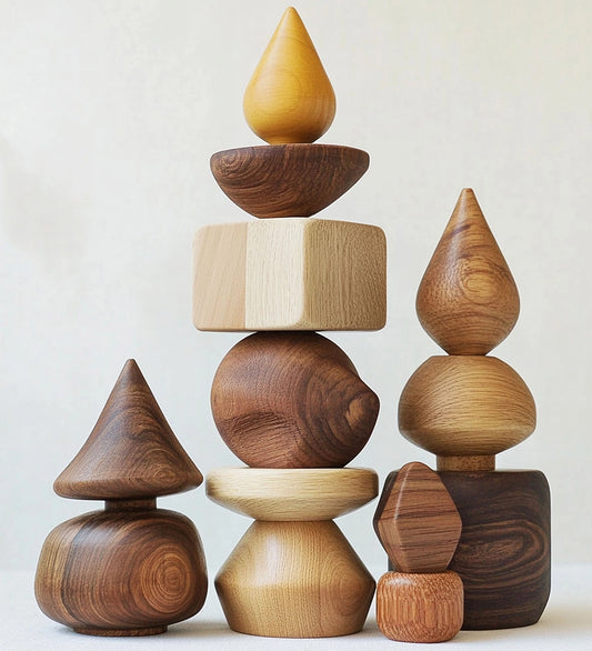 Wooden geometric toys