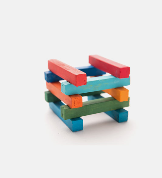 Colorful plastic square blocks