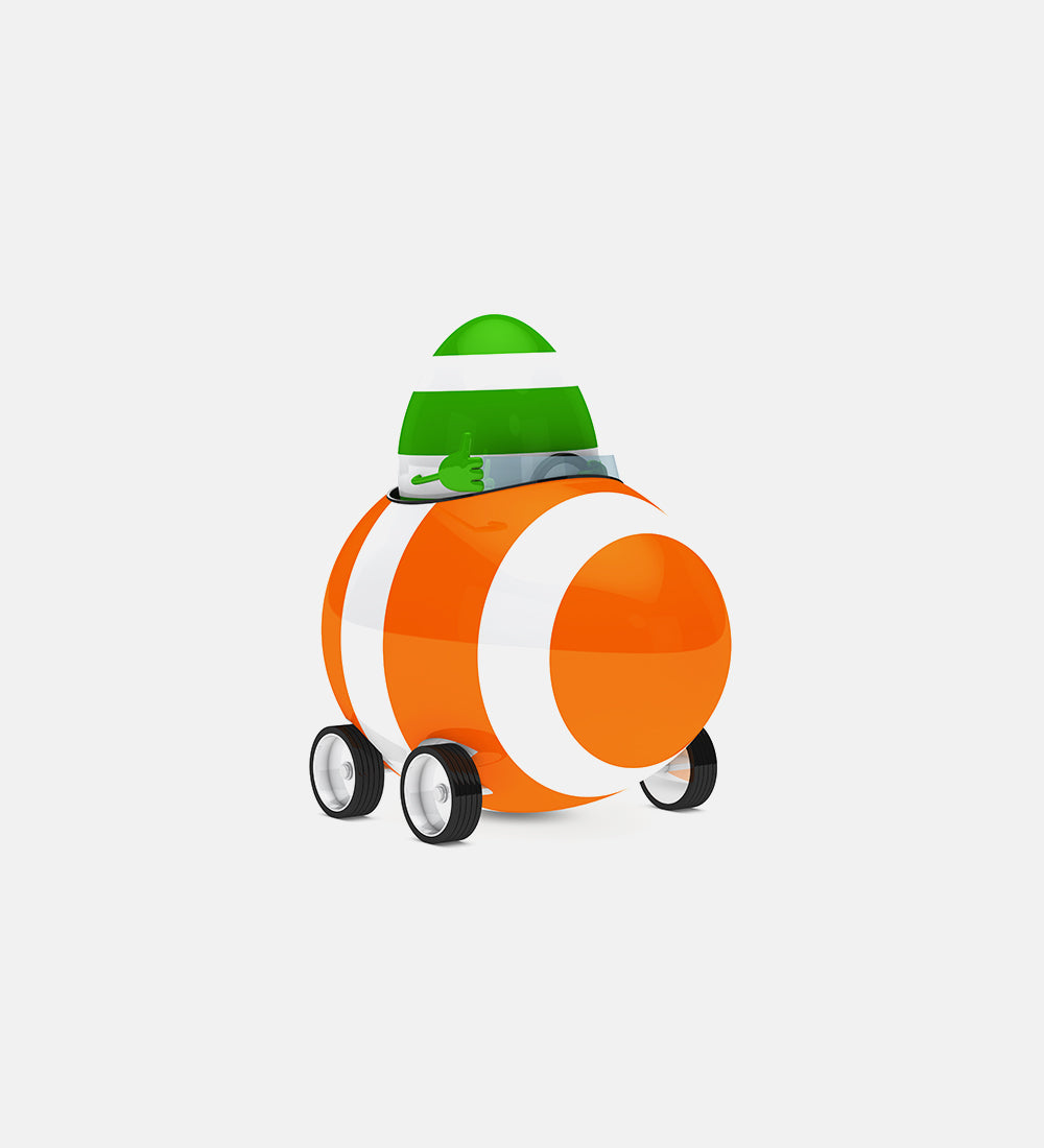 Easter egg figure with trailer