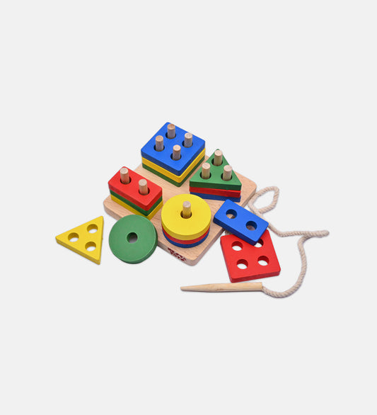 Geometric sorting puzzle board