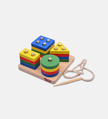 Geometric sorting puzzle board