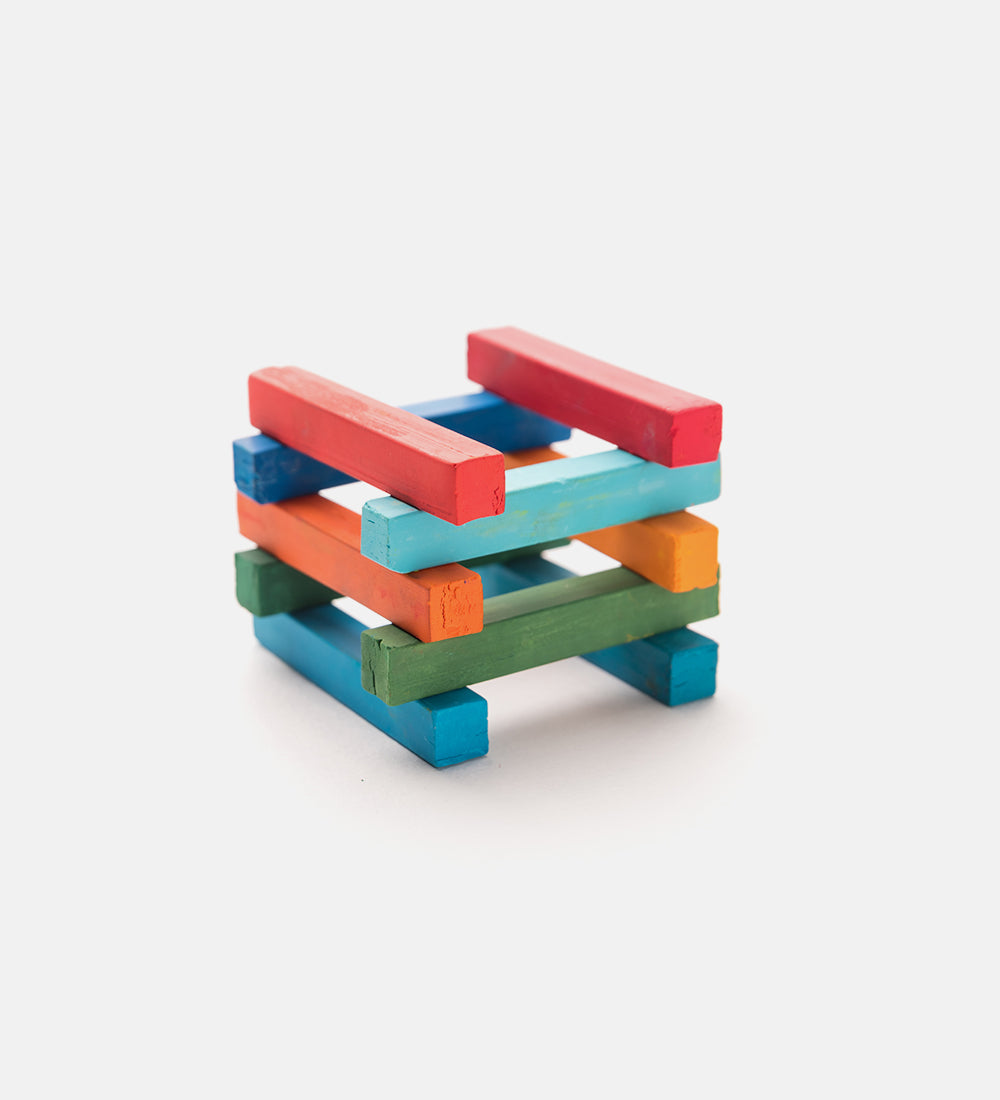 Colorful plastic square blocks