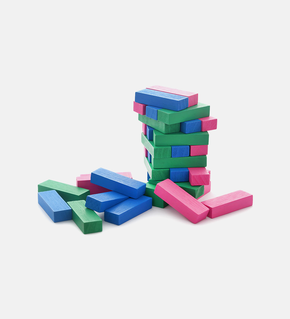 Colorful plastic square blocks