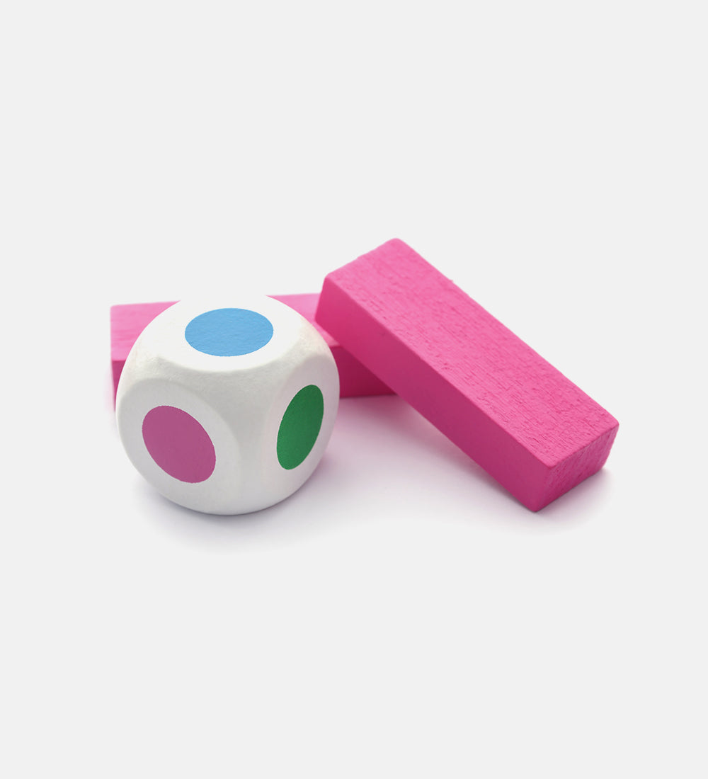 Colorful plastic square blocks