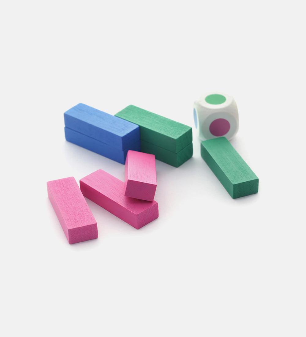 Colorful plastic square blocks