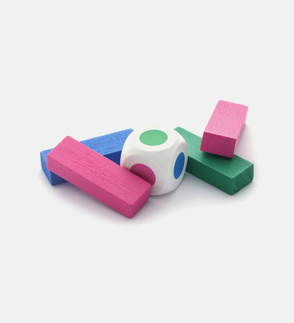 Colorful plastic square blocks