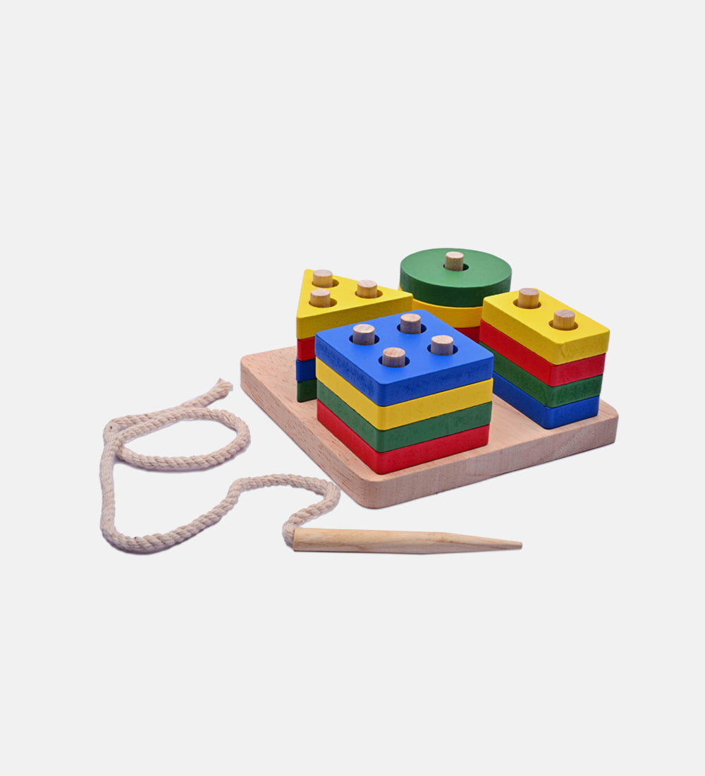 Geometric sorting puzzle board